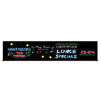 Value Line 12x60 Black Wet Erase Marker Board with Aluminum Frame