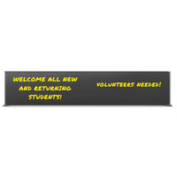 Value Line 12x72 Black Wet Erase Marker Board with Aluminum Frame