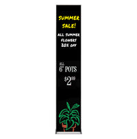 Value Line 12x72 Black Wet Erase Marker Board with Aluminum Frame