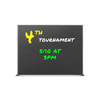 Value Line 15x20 Black Wet Erase Marker Board with Aluminum Frame