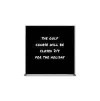 Value Line 16x16 Black Wet Erase Marker Board with Aluminum Frame
