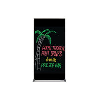 Value Line 36x84 Black Wet Erase Marker Board with Aluminum Frame