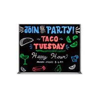 Value Line 22x28 Black Wet Erase Marker Board with Aluminum Frame