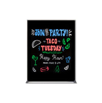 Value Line 22x28 Black Wet Erase Marker Board with Aluminum Frame