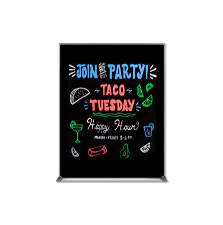 Value Line 22x28 Black Wet Erase Marker Board with Aluminum Frame