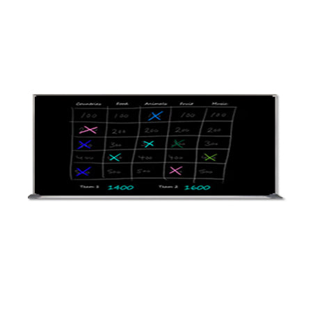 Value Line 24x60 Black Wet Erase Marker Board with Aluminum Frame