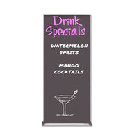 Value Line 24x60 Black Wet Erase Marker Board with Aluminum Frame