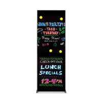 Value Line 24x72 Black Wet Erase Marker Board with Aluminum Frame