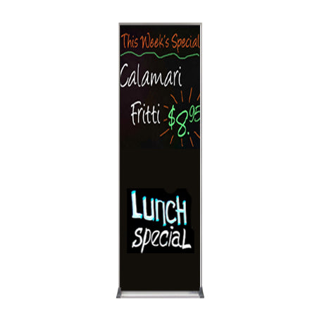 Value Line 24x84 Black Wet Erase Marker Board with Aluminum Frame