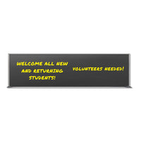 Value Line 24x96 Black Wet Erase Marker Board with Aluminum Frame