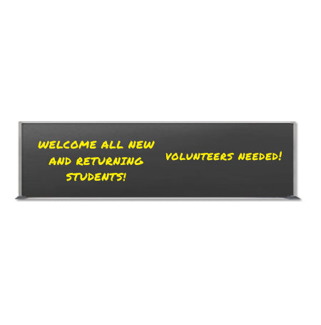 Value Line 24x96 Black Wet Erase Marker Board with Aluminum Frame