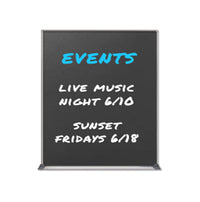 Value Line 30x36 Black Wet Erase Marker Board with Aluminum Frame