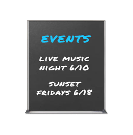 Value Line 30x36 Black Wet Erase Marker Board with Aluminum Frame
