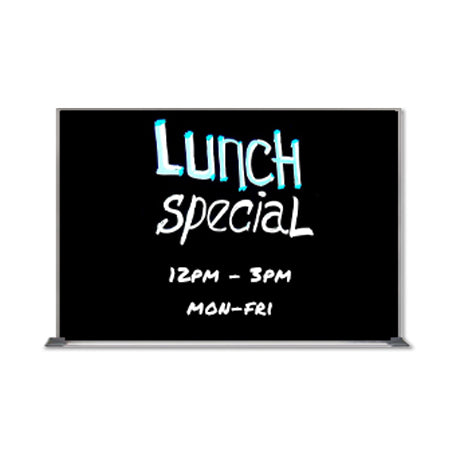 Value Line 24x30 Black Wet Erase Marker Board with Aluminum Frame