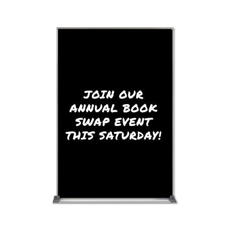 Value Line 24x30 Black Wet Erase Marker Board with Aluminum Frame