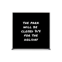 Value Line 48x48 Black Wet Erase Marker Board with Aluminum Frame