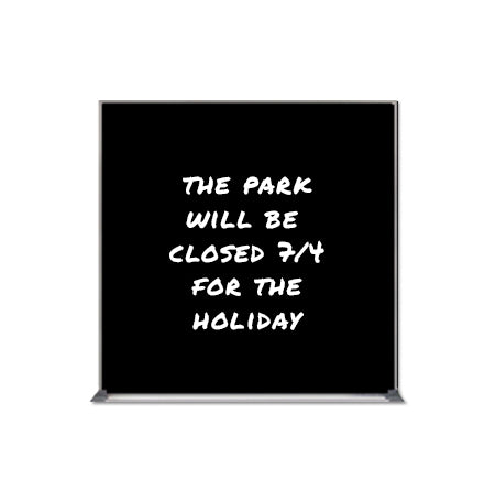 Value Line 48x48 Black Wet Erase Marker Board with Aluminum Frame