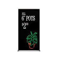 Value Line 48x96 Black Wet Erase Marker Board with Aluminum Frame