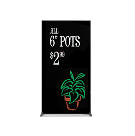 Value Line 48x96 Black Wet Erase Marker Board with Aluminum Frame