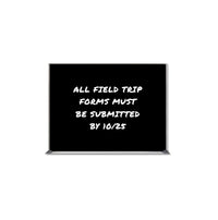 Value Line 8.5x11 Black Wet Erase Marker Board with Aluminum Frame