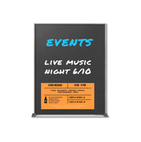 Silver Trim Metal Frame 11x14 Magnetic Black Wet Erase Marker Board | Porcelain on Steel