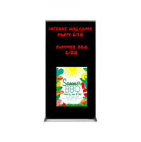 12x24 Magnetic Black Dry Erase Marker Board with Aluminum Frame