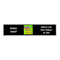 12x60 Magnetic Black Dry Erase Marker Board with Aluminum Frame