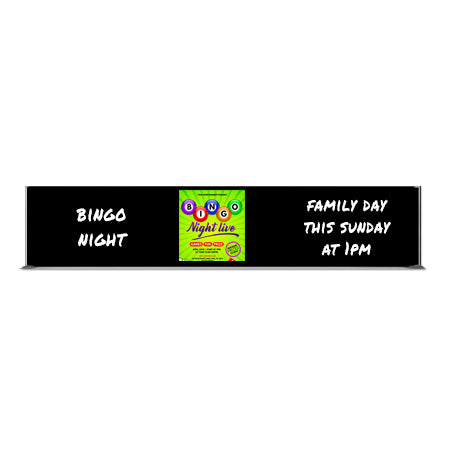 12x60 Magnetic Black Dry Erase Marker Board with Aluminum Frame