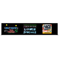 12x84 Magnetic Black Dry Erase Marker Board with Aluminum Frame