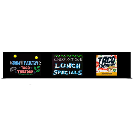 12x84 Magnetic Black Dry Erase Marker Board with Aluminum Frame
