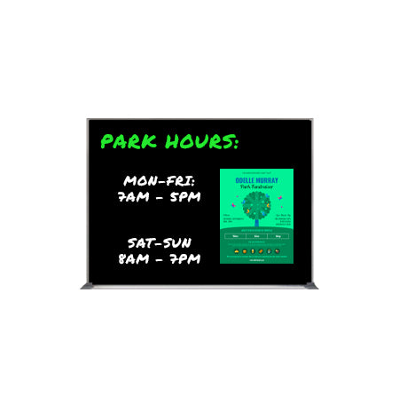 14x22 Magnetic Black Dry Erase Marker Board with Aluminum Frame