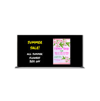 24x48 Magnetic Black Dry Erase Marker Board with Aluminum Frame