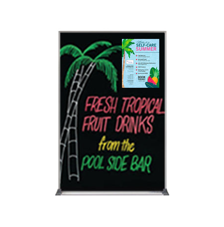 24x48 Magnetic Black Dry Erase Marker Board with Aluminum Frame