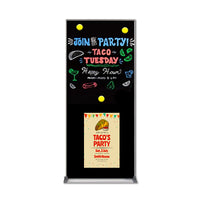 24x60 Magnetic Black Dry Erase Marker Board with Aluminum Frame