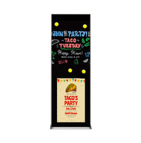 24x72 Magnetic Black Dry Erase Marker Board with Aluminum Frame