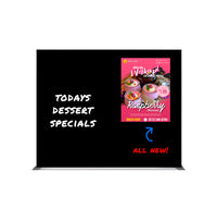 40x50 Magnetic Black Dry Erase Marker Board with Aluminum Frame