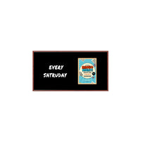 Wood Frame 12x24 Magnetic Black Wet Erase Marker Board | Porcelain on Steel