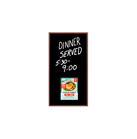 Wood Frame 12x24 Magnetic Black Wet Erase Marker Board | Porcelain on Steel