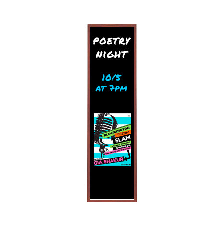 Wood Frame 12x48 Magnetic Black Wet Erase Marker Board | Porcelain on Steel