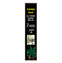 Wood Frame 12x96 Magnetic Black Wet Erase Marker Board | Porcelain on Steel