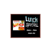 Wood Frame 18x24 Magnetic Black Wet Erase Marker Board | Porcelain on Steel