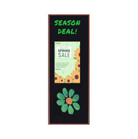 Wood Frame 24x72 Magnetic Black Wet Erase Marker Board | Porcelain on Steel