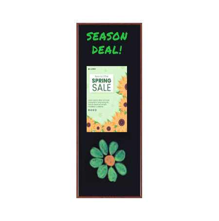 Wood Frame 24x72 Magnetic Black Wet Erase Marker Board | Porcelain on Steel