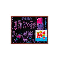 Wood Frame 30x40 Magnetic Black Wet Erase Marker Board | Porcelain on Steel
