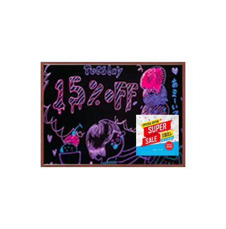 Wood Frame 30x40 Magnetic Black Wet Erase Marker Board | Porcelain on Steel