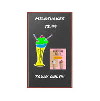Wood Frame 48x84 Magnetic Black Wet Erase Marker Board | Porcelain on Steel