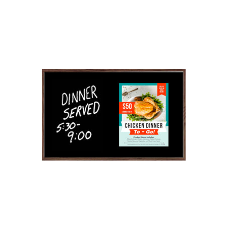 Hardwood Framed 60x36 Magnetic Black Wet Erase Marker Board with Porcelain on Steel Writing Surface