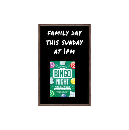Hardwood Framed 60x36 Magnetic Black Wet Erase Marker Board with Porcelain on Steel Writing Surface