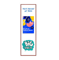 24x84 Magnetic White Dry Erase Marker Board with Wood Frame
