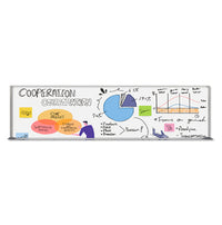 Value Line 12x48 White Board, Long Dry Erase Markerboard + Silver Trim Aluminum Frame